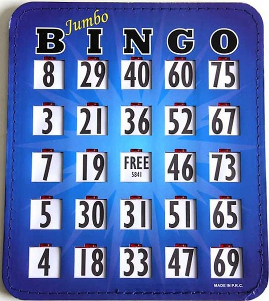 Reusable Slide Shutter Bingo Card
